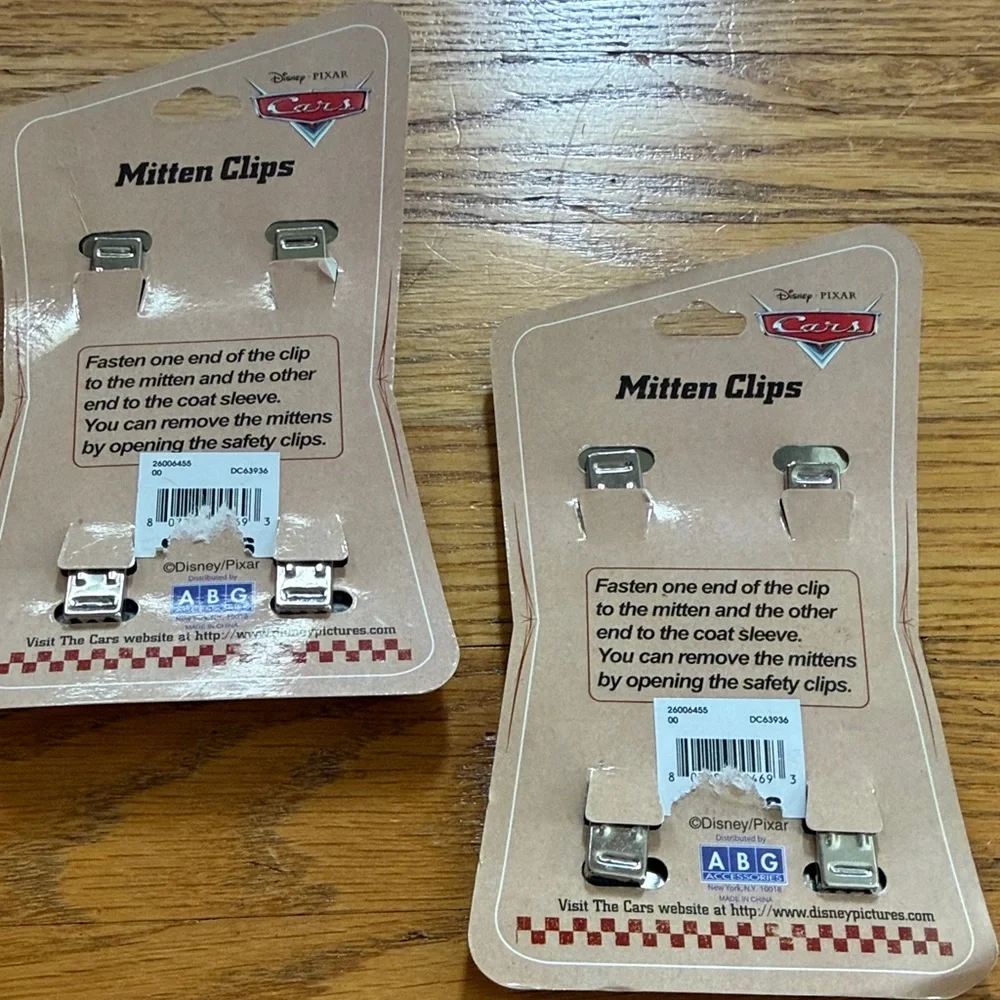 Cars Lightning McQueen Blue Mitten Clips 2 sets